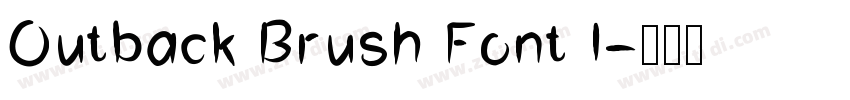 Outback Brush Font I字体转换